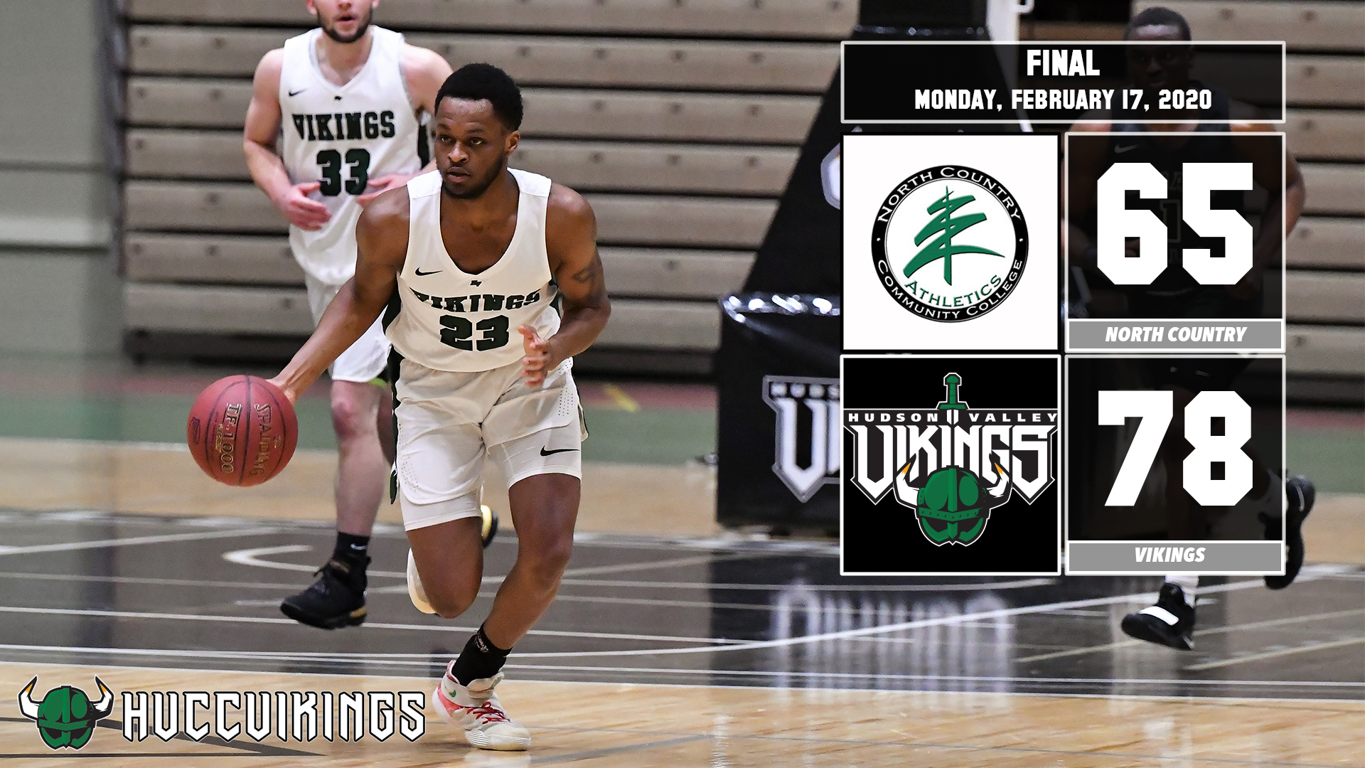 Men's basketball defeated North Country on Feb. 17, 2020.