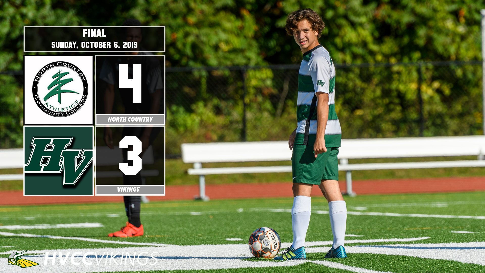 North Country defeated the Vikings men's soccer team 4-3 on Oct. 6, 2019.