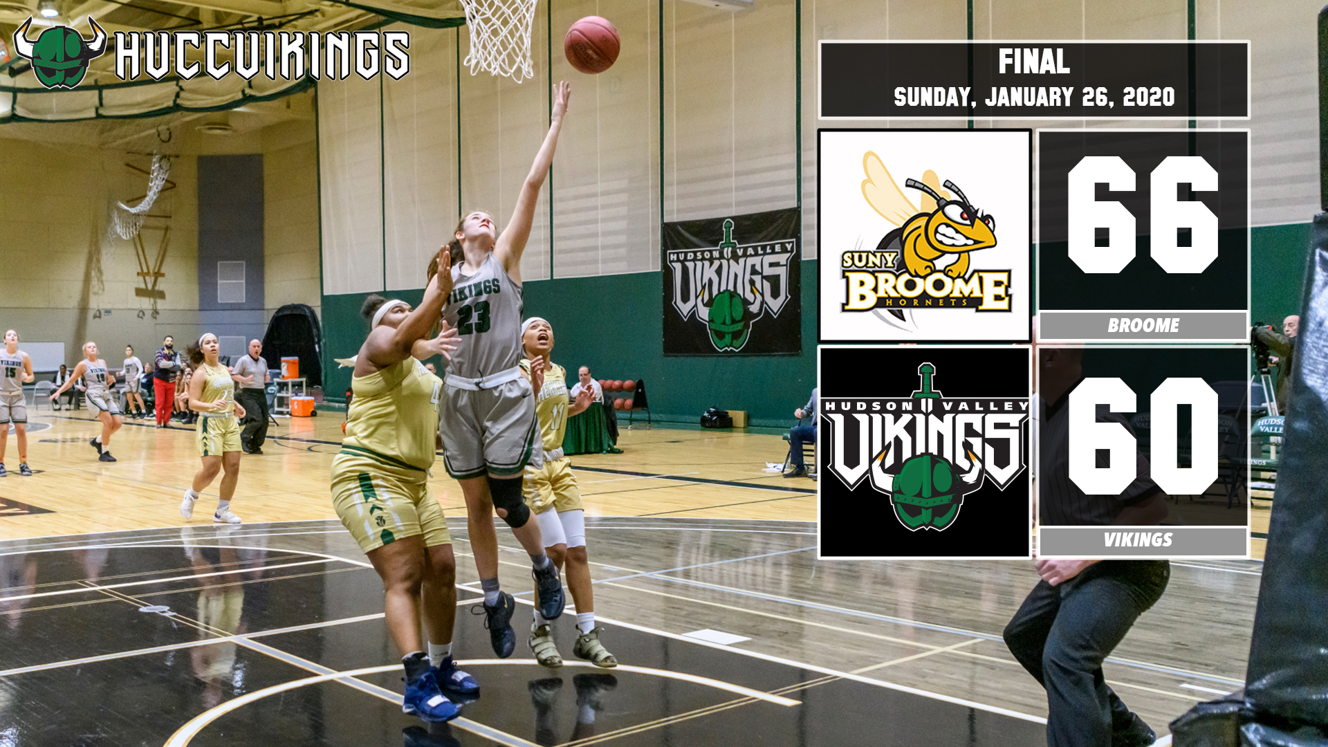 Women's basketball defeated by Broome 66-60 on Jan. 26, 2020. 