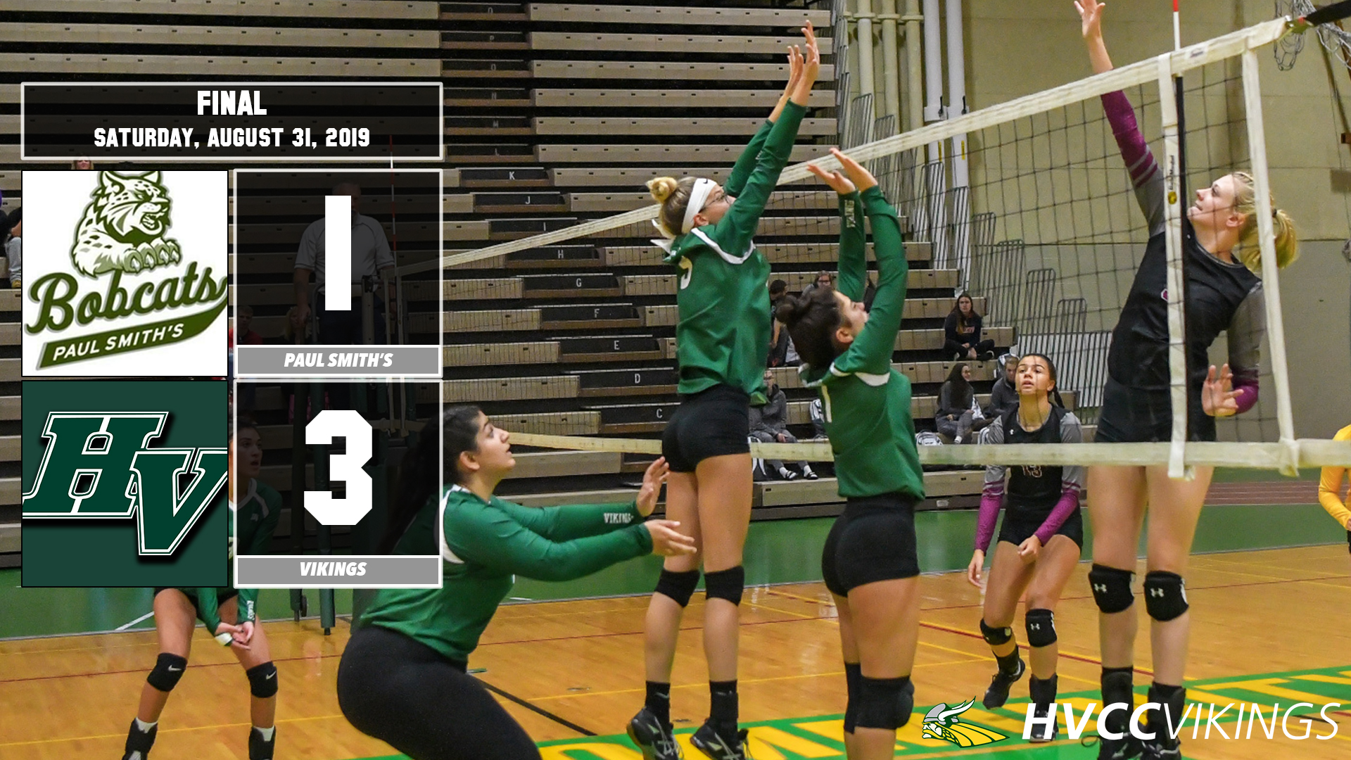 HVCC Volleyball defeats Paul Smith's 3-1